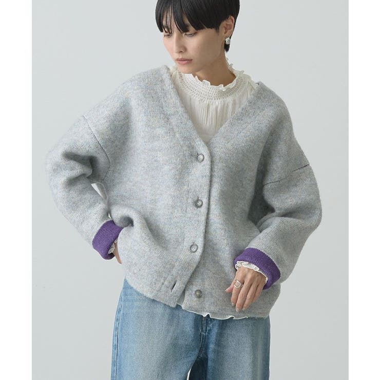 VネックWフェイスニットカーディガン【WEB限定カラー有り】 | AMERICAN HOLIC | 詳細画像29 