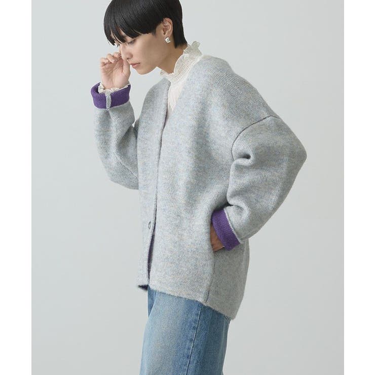 VネックWフェイスニットカーディガン【WEB限定カラー有り】 | AMERICAN HOLIC | 詳細画像30 