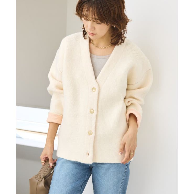 VネックWフェイスニットカーディガン【WEB限定カラー有り】 | AMERICAN HOLIC | 詳細画像17 