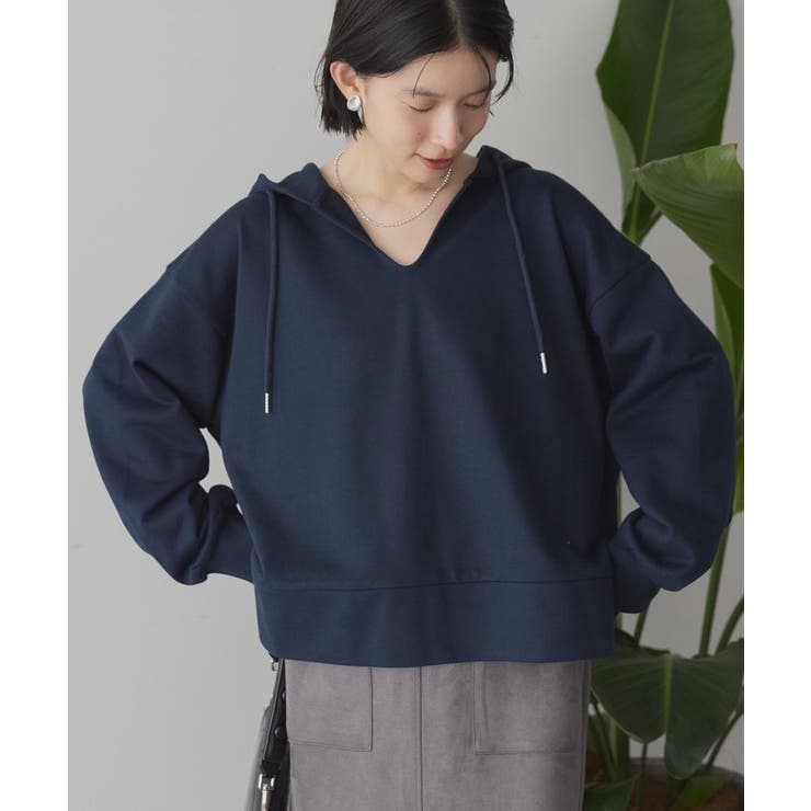 ダークネイビー | スキッパー裏毛パーカー | AMERICAN HOLIC