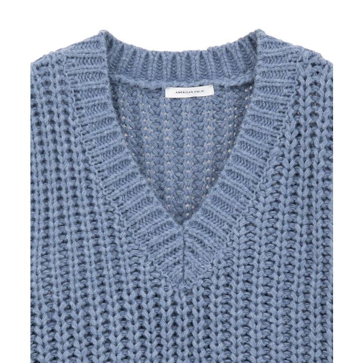 ローゲージVネックニットベスト | AMERICAN HOLIC | 詳細画像22 