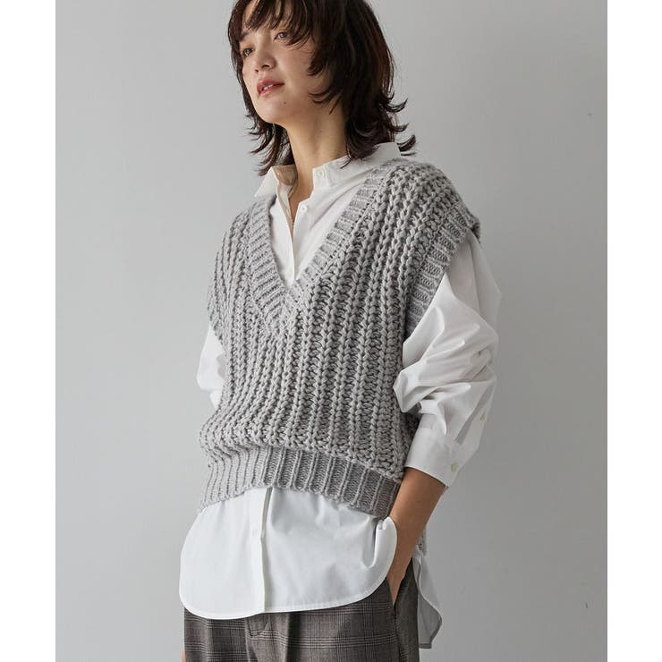 ローゲージVネックニットベスト | AMERICAN HOLIC | 詳細画像9 