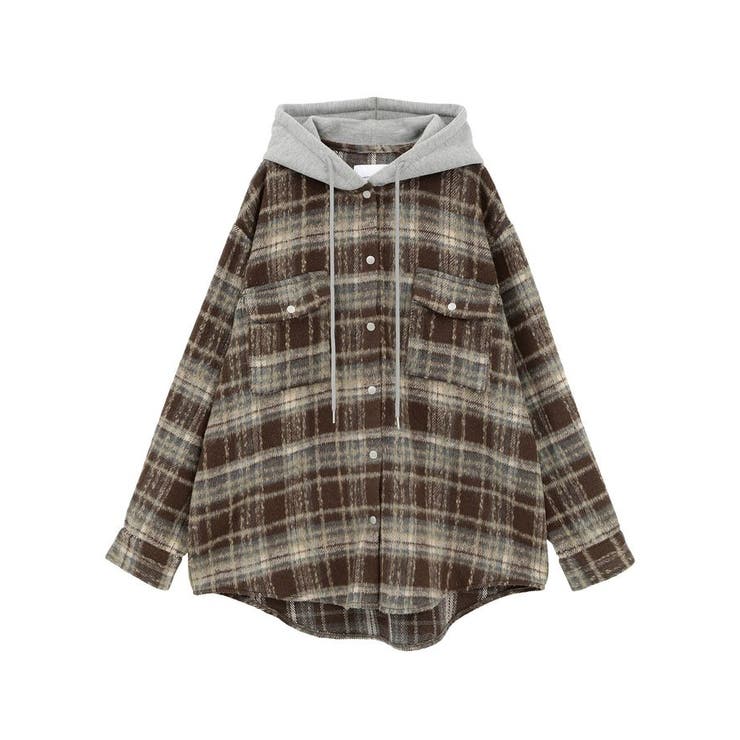 フード付きシャギーチェックシャツ | AMERICAN HOLIC | 詳細画像11 