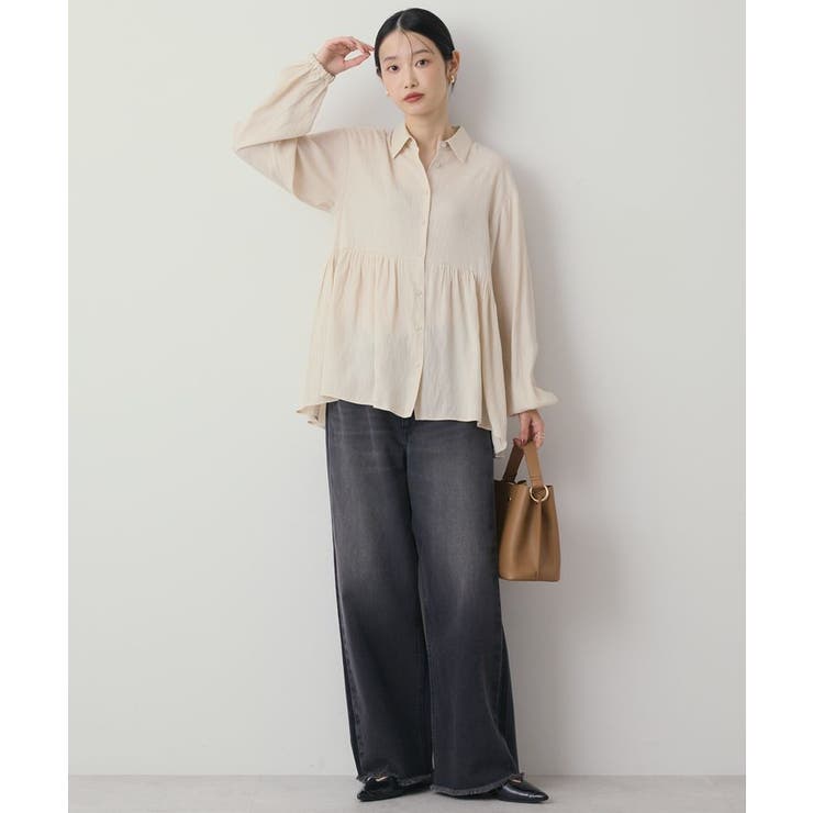 サテンティアードブラウス | AMERICAN HOLIC | 詳細画像4 