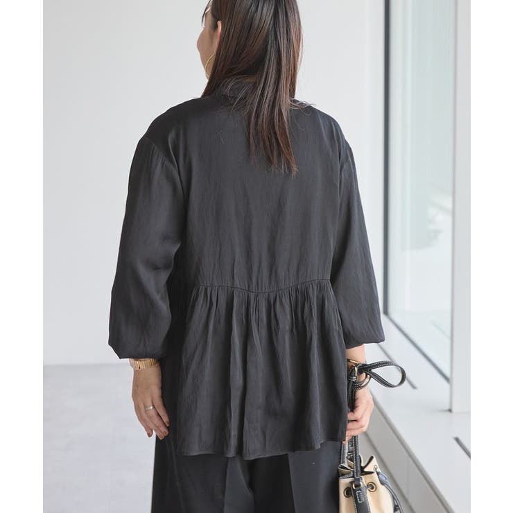 サテンティアードブラウス | AMERICAN HOLIC | 詳細画像8 