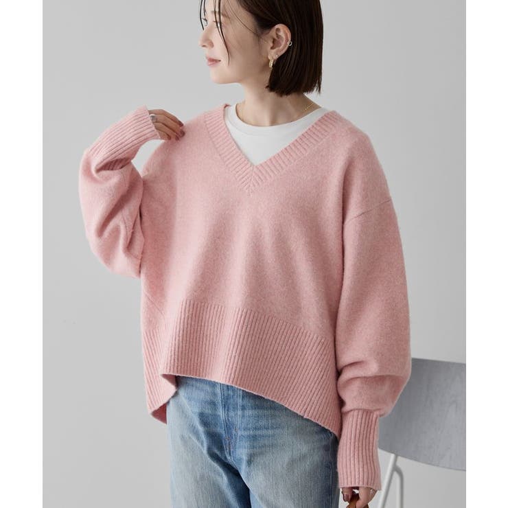 ワイドリブVネックプルオーバー | AMERICAN HOLIC | 詳細画像6 