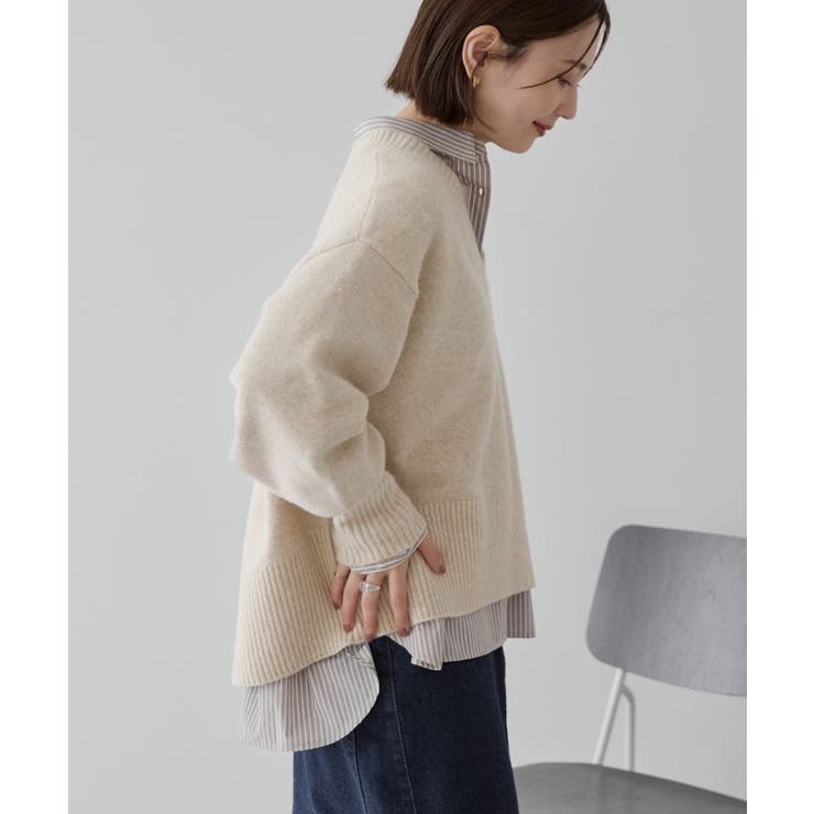 ワイドリブVネックプルオーバー | AMERICAN HOLIC | 詳細画像13 