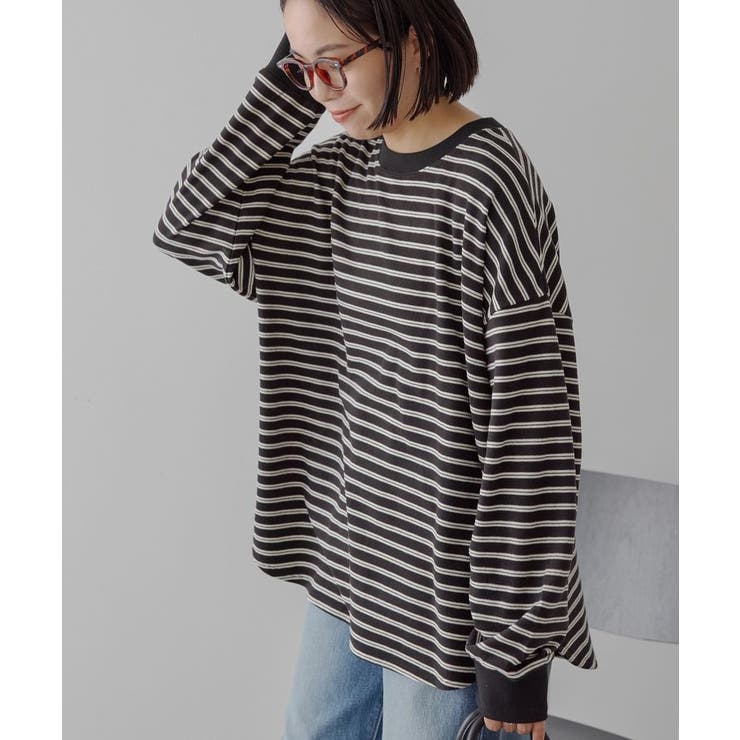 ブラック | ソフトタッチボーダープルオーバー | AMERICAN HOLIC