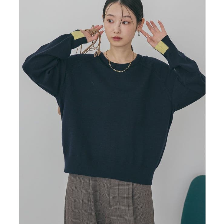 バイパチラグランニットプルオーバー＜静電気軽減＞ | AMERICAN HOLIC | 詳細画像1 