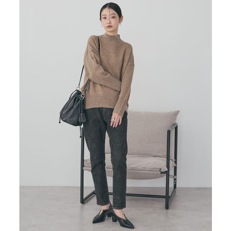 モックネックコクーンニットプルオーバー | AMERICAN HOLIC | 詳細画像5 