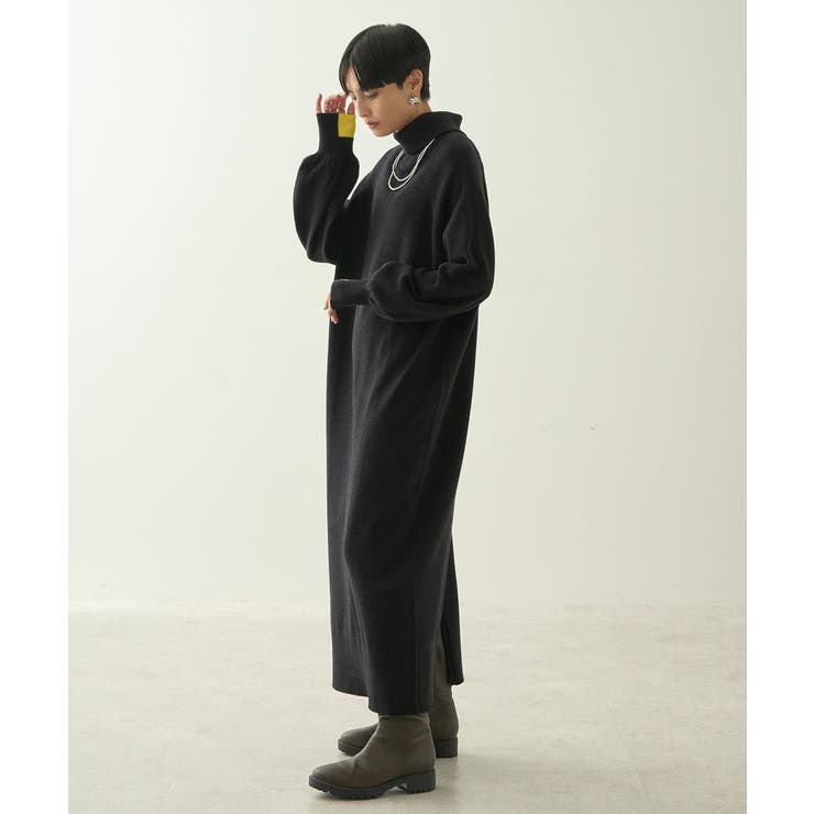 バイパチモックネックニットワンピース＜静電気軽減＞ | AMERICAN HOLIC | 詳細画像11 