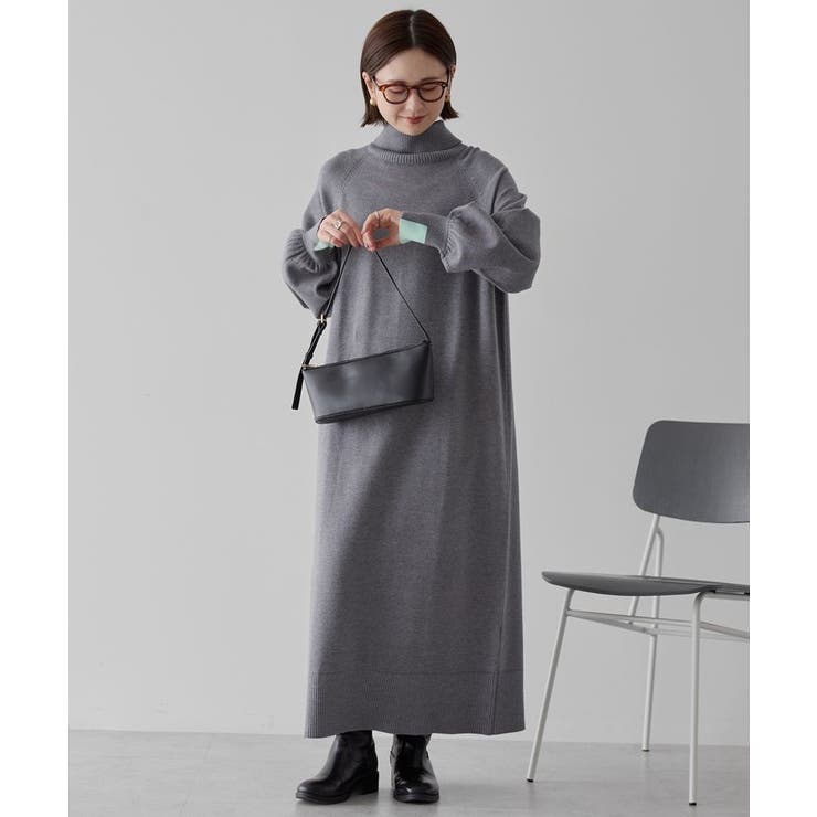 バイパチモックネックニットワンピース＜静電気軽減＞ | AMERICAN HOLIC | 詳細画像12 