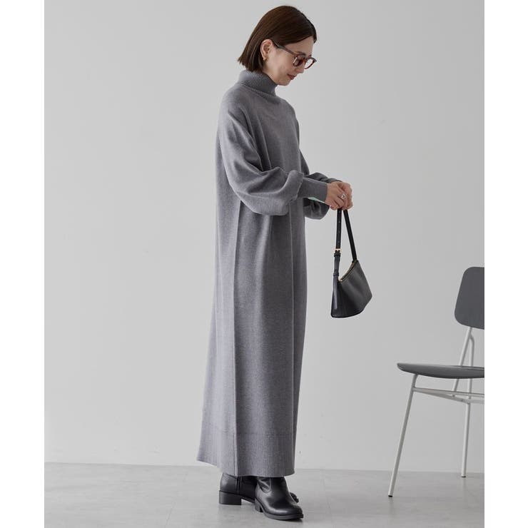 バイパチモックネックニットワンピース＜静電気軽減＞ | AMERICAN HOLIC | 詳細画像14 