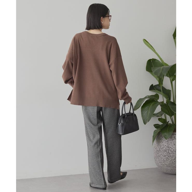 バイパチVネックニットプルオーバー＜静電気軽減＞ | AMERICAN HOLIC | 詳細画像12 