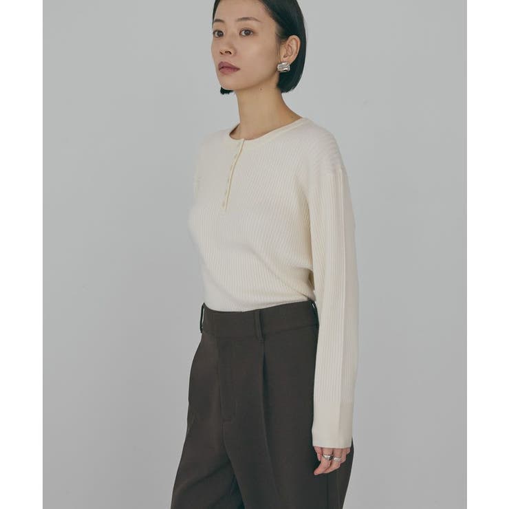 バイパチヘンリーネックリブニットプルオーバー＜静電気軽減＞ | AMERICAN HOLIC | 詳細画像14 