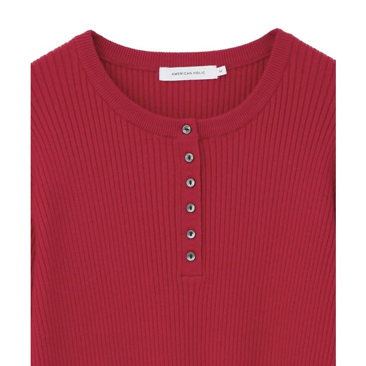 バイパチヘンリーネックリブニットプルオーバー＜静電気軽減＞ | AMERICAN HOLIC | 詳細画像19 