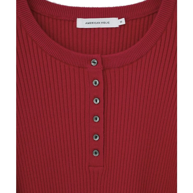 バイパチヘンリーネックリブニットプルオーバー＜静電気軽減＞ | AMERICAN HOLIC | 詳細画像22 