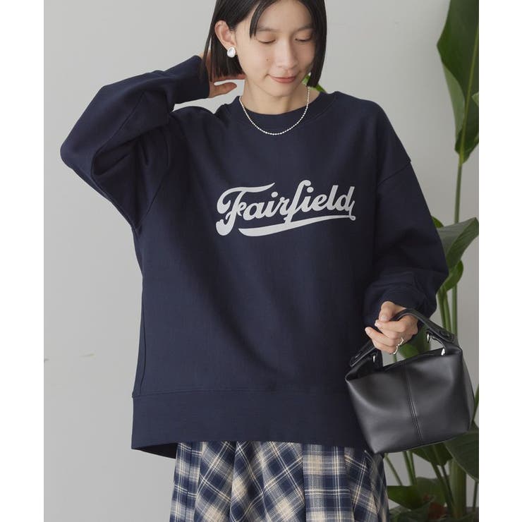 ネイビー | Fairfield フロッキースウェットプルオーバー | AMERICAN HOLIC