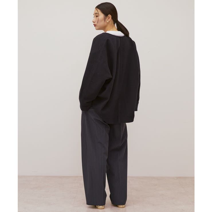 【選べる丈】中空FIBERノーカラーコート | AMERICAN HOLIC | 詳細画像8 