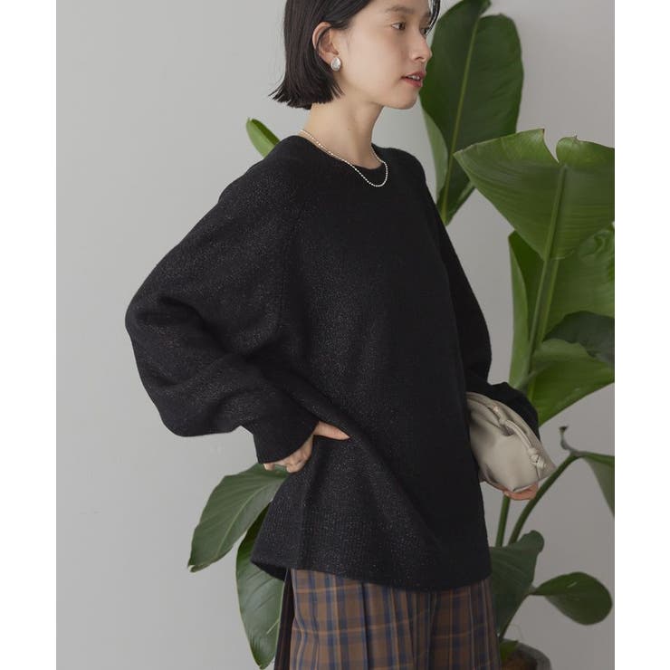 ラグランラメニットプルオーバー | AMERICAN HOLIC | 詳細画像3 