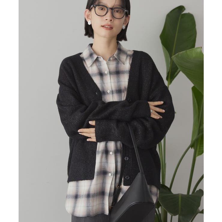 Vネックラメニットカーディガン | AMERICAN HOLIC | 詳細画像16 