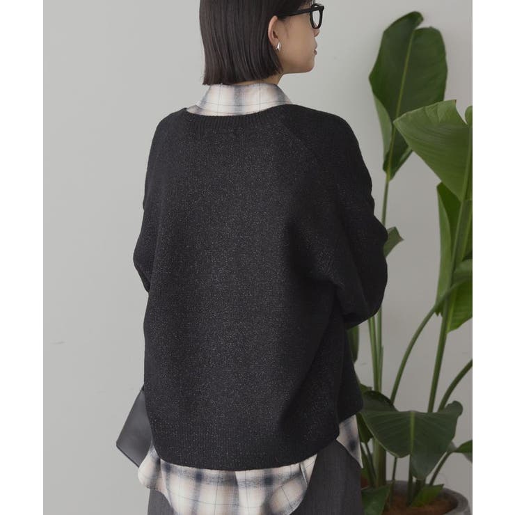 Vネックラメニットカーディガン | AMERICAN HOLIC | 詳細画像19 