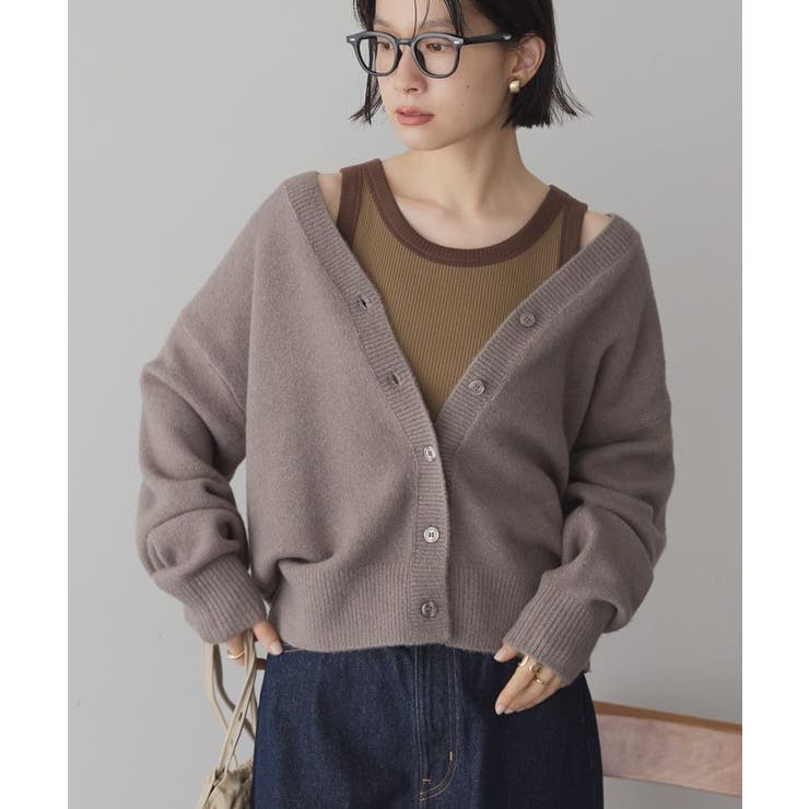 Vネックラメニットカーディガン | AMERICAN HOLIC | 詳細画像25 