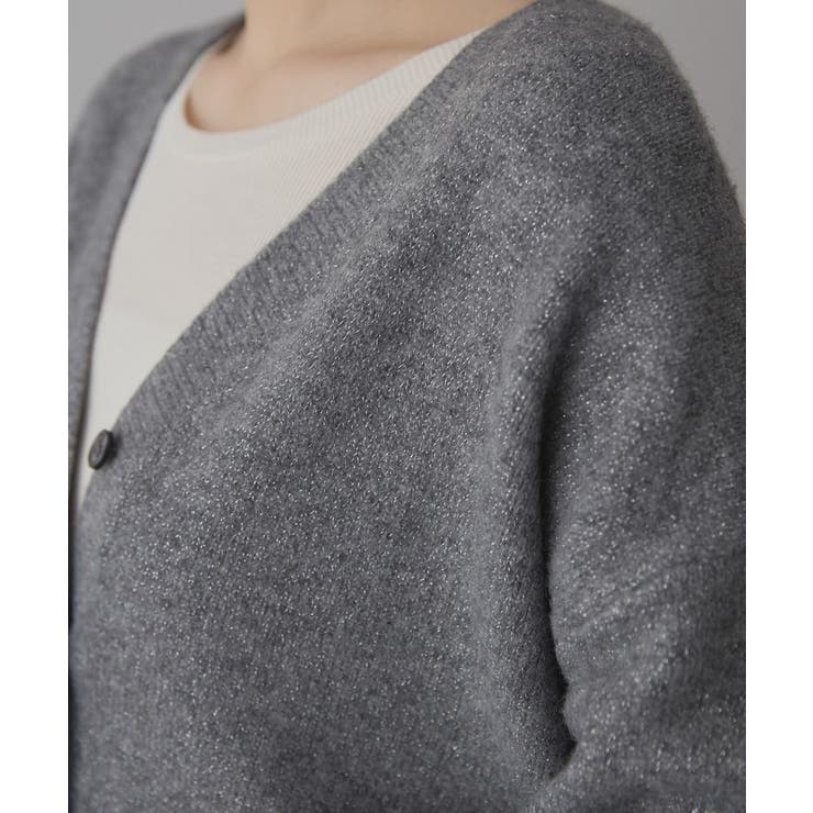 Vネックラメニットカーディガン | AMERICAN HOLIC | 詳細画像12 