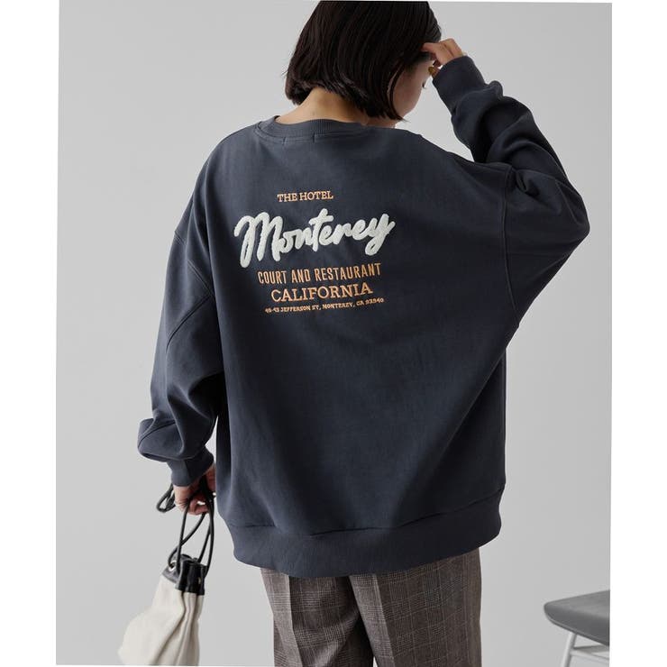 チャコールグレー | サガラ刺繍裏毛プルオーバー | AMERICAN HOLIC