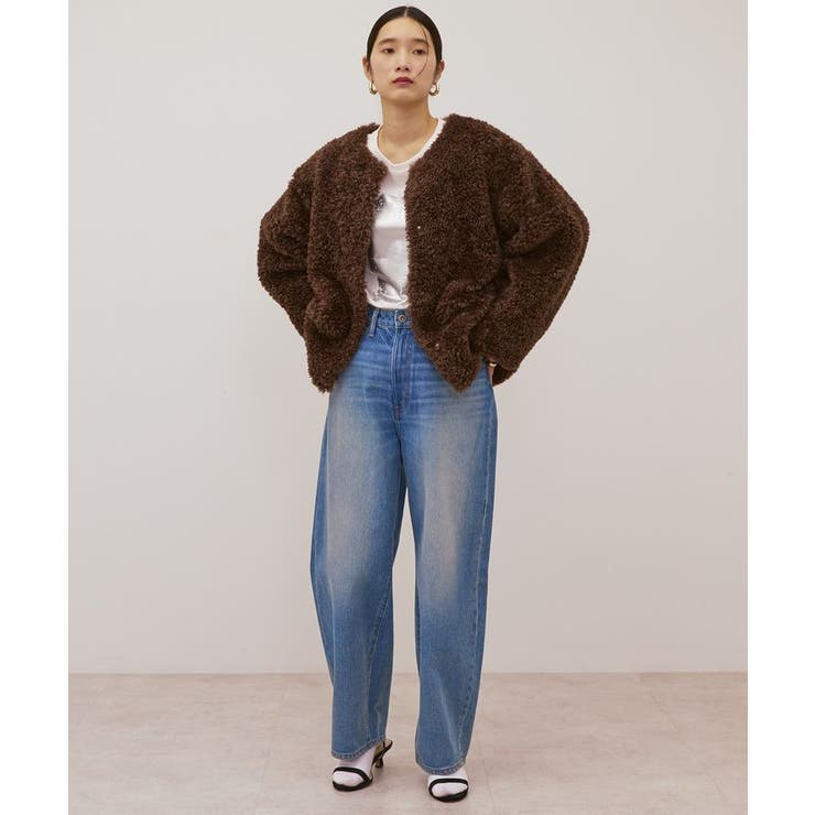 ノーカラーフェイクファーコート | AMERICAN HOLIC | 詳細画像18 