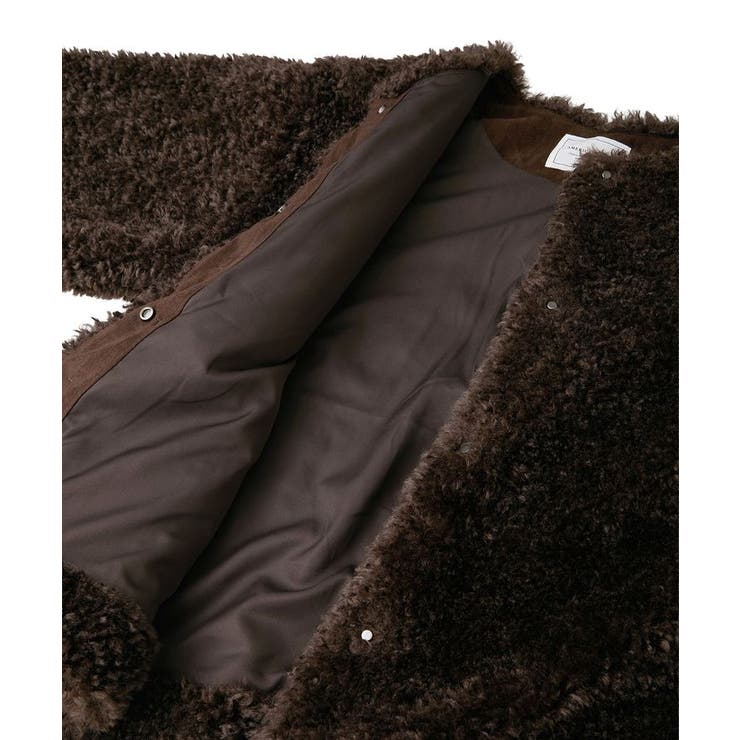 ノーカラーフェイクファーコート | AMERICAN HOLIC | 詳細画像26 