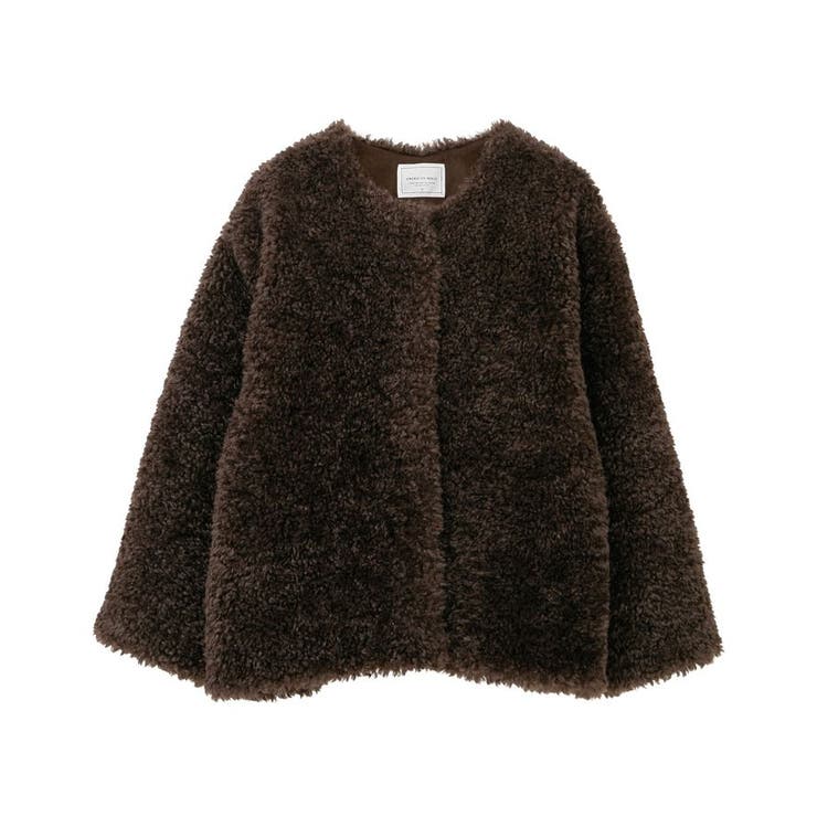 ノーカラーフェイクファーコート | AMERICAN HOLIC | 詳細画像32 