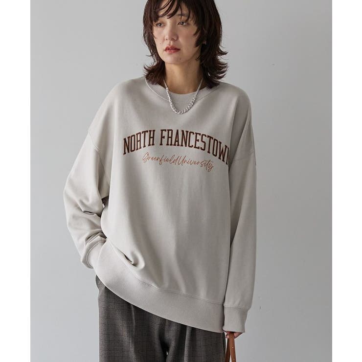 手書き風カレッジロゴ裏毛プルオーバー | AMERICAN HOLIC | 詳細画像2 