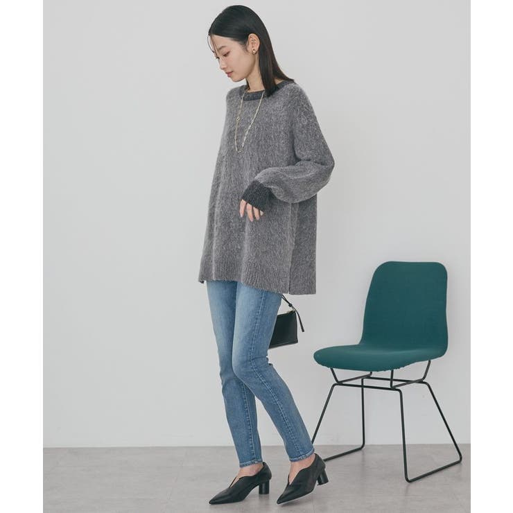 起毛バイカラーニットプルオーバー | AMERICAN HOLIC | 詳細画像15 