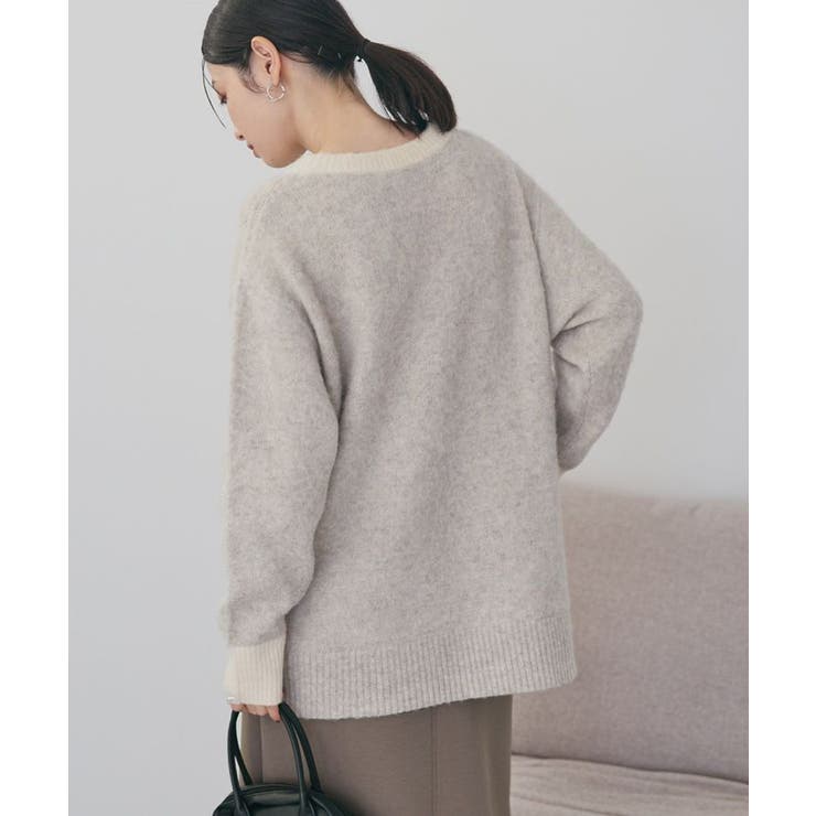 起毛バイカラーニットプルオーバー | AMERICAN HOLIC | 詳細画像20 