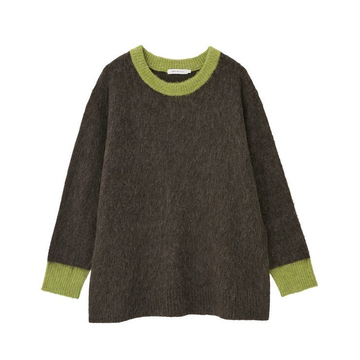 起毛バイカラーニットプルオーバー | AMERICAN HOLIC | 詳細画像34 