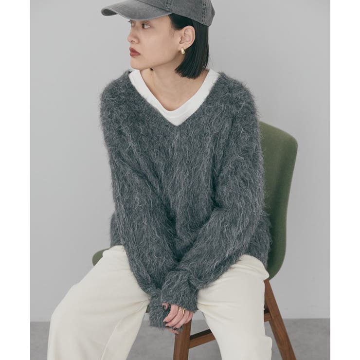 起毛シャギールーズニットプルオーバー | AMERICAN HOLIC | 詳細画像1 