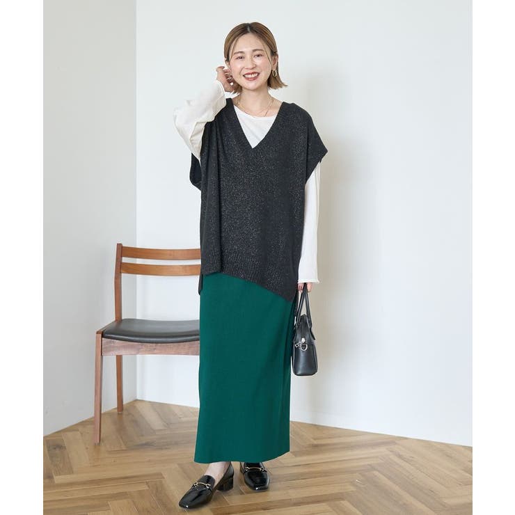 バイパチ総針ニットタイトスカート＜静電気軽減＞ | AMERICAN HOLIC | 詳細画像9 