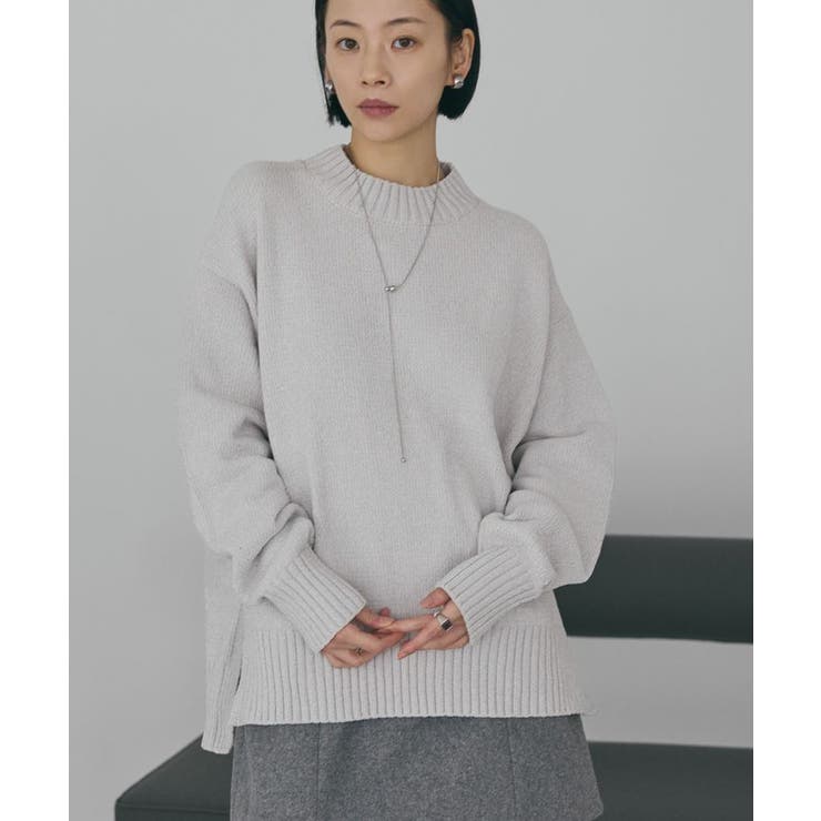ライトグレー | ベロアモールニットプルオーバー | AMERICAN HOLIC