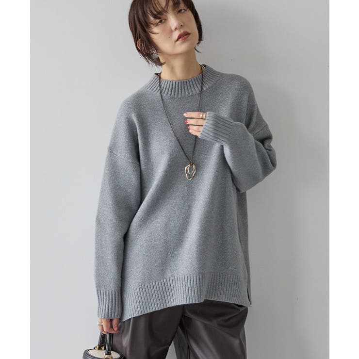 サイドスリットハイネックニットプルオーバー | AMERICAN HOLIC | 詳細画像1 