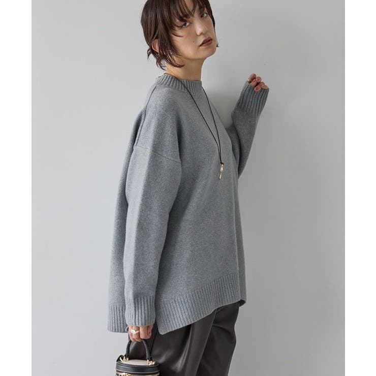 サイドスリットハイネックニットプルオーバー | AMERICAN HOLIC | 詳細画像3 