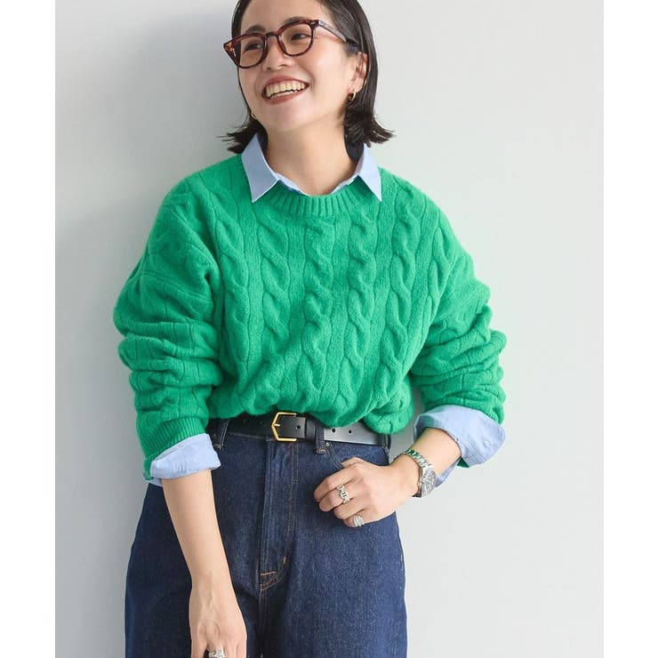 ミドルゲージケーブルニットプルオーバー | AMERICAN HOLIC | 詳細画像27 