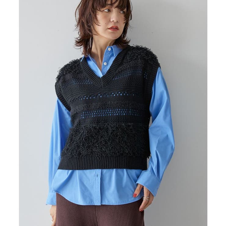 ループミックスニットベスト | AMERICAN HOLIC | 詳細画像6 