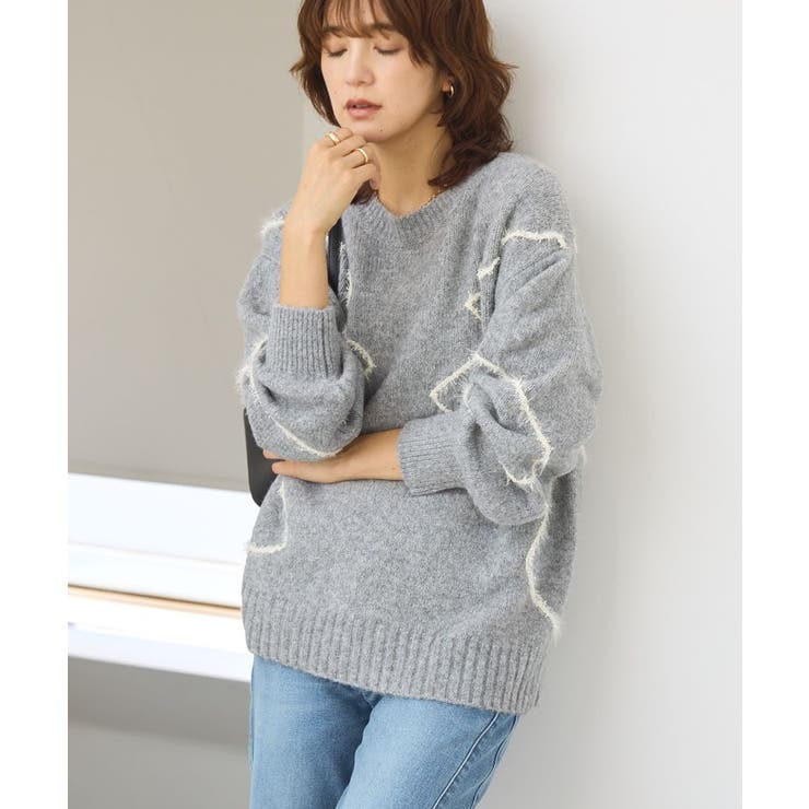 ニュアンスライン柄ニットプルオーバー | AMERICAN HOLIC | 詳細画像18 