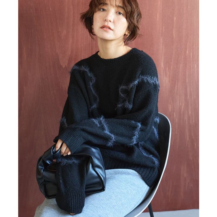 ニュアンスライン柄ニットプルオーバー | AMERICAN HOLIC | 詳細画像2 