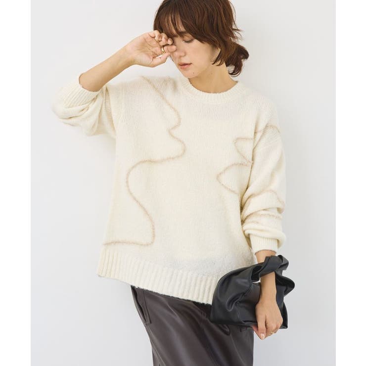 ニュアンスライン柄ニットプルオーバー | AMERICAN HOLIC | 詳細画像7 