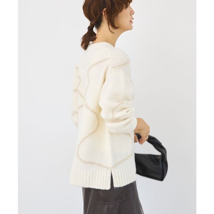 ニュアンスライン柄ニットプルオーバー | AMERICAN HOLIC | 詳細画像8 