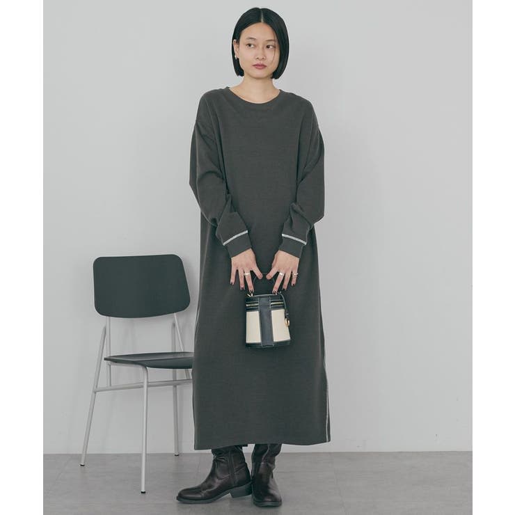 スムース起毛ボックスシルエットワンピース | AMERICAN HOLIC | 詳細画像1 