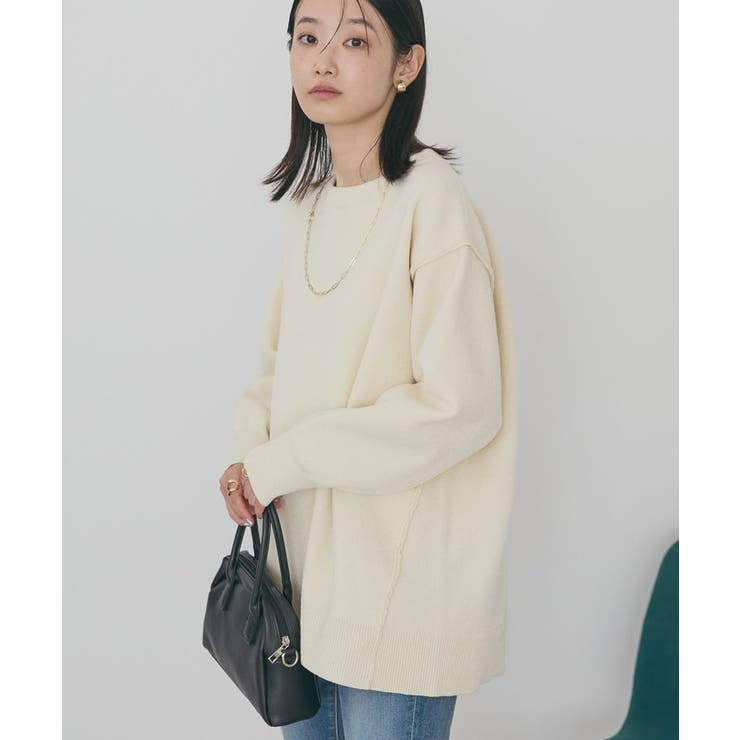 アイボリー | 【選べる丈】モールニットプルオーバー | AMERICAN HOLIC