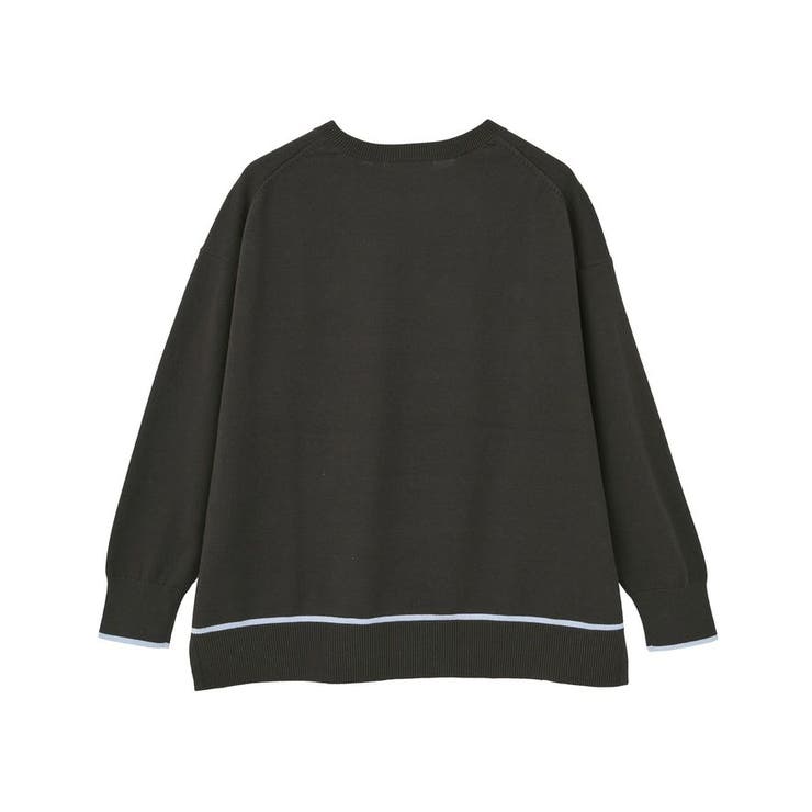 バイカラークルーネックニットプルオーバー | AMERICAN HOLIC | 詳細画像25 